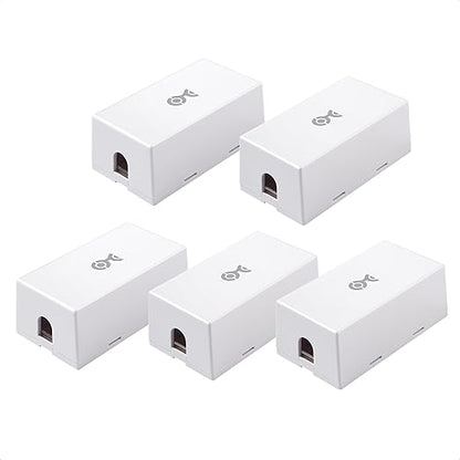 Cable Matters 5-Pack Cat 6 Splice, Cat 6 Ethernet Junction Box in White by CableMatters