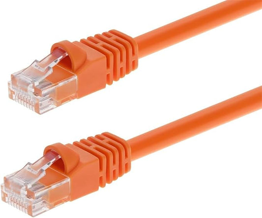 Monoprice Cat5e 7ft Orange Patch Cable UTP 24AWG 350MHz Pure Bare Copper by Monoprice