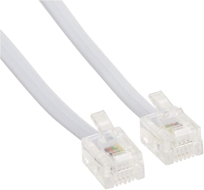 Power Gear Telephone Line Cord, 50 Feet, Phone Cord, Modular Jack Ends by Power+Gear