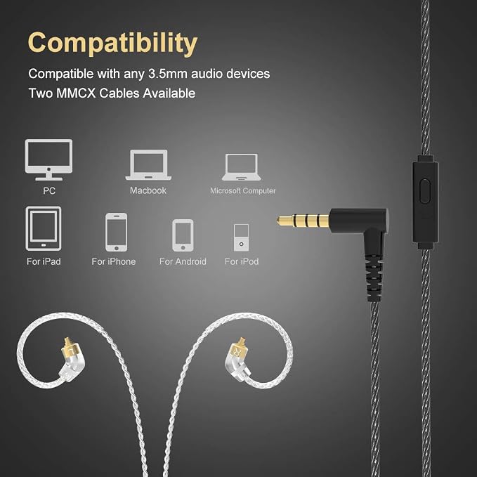 BASN Metalen in-Ear Monitors Headphones, Musicians Noise Isolating 4 Drivers - Image 5