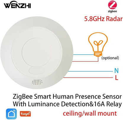 Presence Sensor, WenzhiIoT Smart Motion Sensor Zigbee 5.8GHz Radar MmWave - Image 2