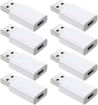 OTG Adapter【8-Pack】 USB-C Female to USB-A Male Adapter, USB to USB C Adapter by Fidioto
