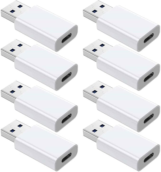 OTG Adapter【8-Pack】 USB-C Female to USB-A Male Adapter, USB to USB C Adapter by Fidioto