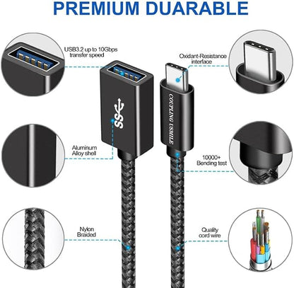 USB C to USB 3.2 Adapter, Transfer up to 10Gbps, Type C to USB(Male-Female OTG - Image 3