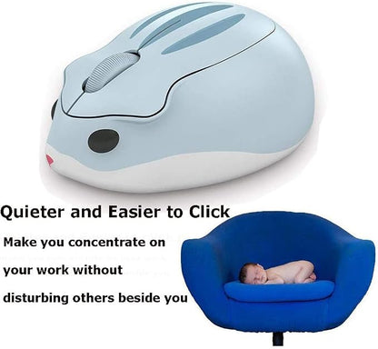 2.4GHz Wireless Mouse Cute Hamster Shape Less Noice Portable Mobile Optical - Image 5