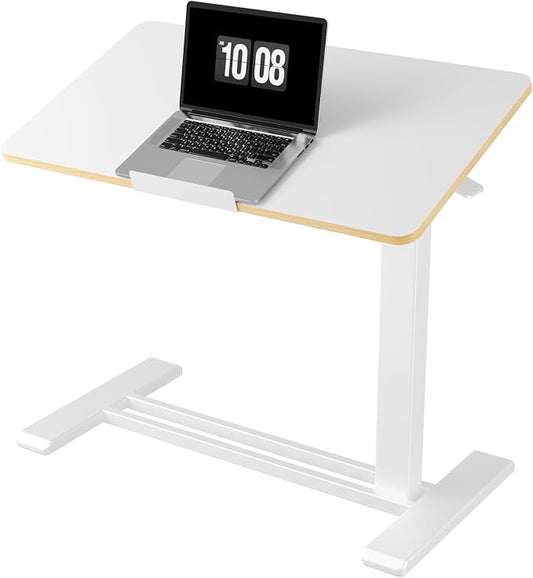 FLEXISPOT H7 PRO Mobile Standing Desk Adjustable Overbed Table Pneumatic by FlexiSpot