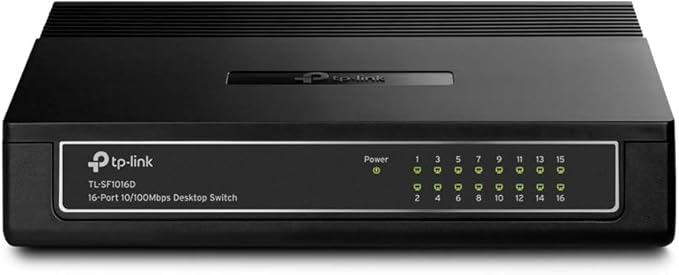 TP-Link 16 Port 10/100Mbps Fast Ethernet Switch, Desktop or Wall-Mounting by TP-Link