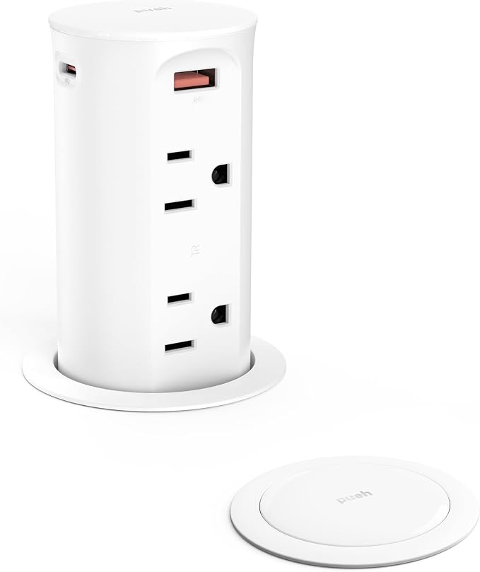 Pop up Outlet for Countertop, 65W USB C Fast Charging Port, 2.5-inch Hole by Jgstkcity