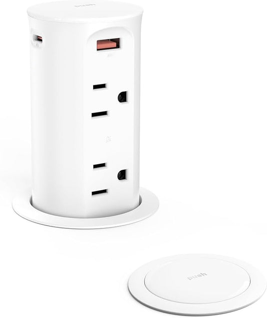 Pop up Outlet for Countertop, 65W USB C Fast Charging Port, 2.5-inch Hole by Jgstkcity