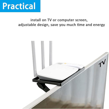 TV Top Screen Shelf Speakers Mount Adjustable Computer Monitor Shelf Storage - Image 9