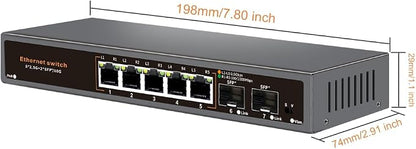 2.5G Unmanaged Ethernet Switch, 5 x 2.5G Base-T Ports, 2 x 10G SFP+ Uplink Ports - Image 7