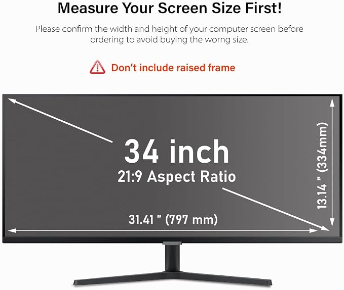 34 Inch Computer Privacy Screen Filter - Image 2