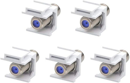VCE Coax Keystone Jack Insert 3GHz Coaxial Cable Connector, F-Type RG6 Cable by VCE