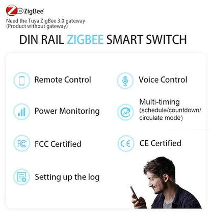 TONGOU ZigBee DIY Smart Switch 50A| DIN Rail Switch| 1P+N 90-240VAC| Real-time - Image 3