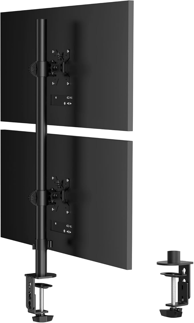 Pholiten Tall Vertically Stacked Dual Monitor Desk Mount Stand, Extra Tall 31 by PholitenMonitorArm