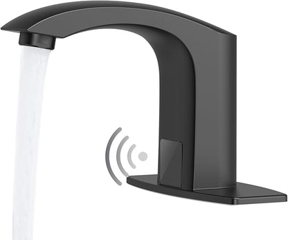 Touchless Bathroom Sink Faucets, Matte Black by Greenspring