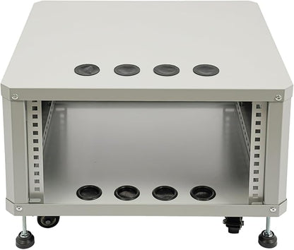 6U Stereo & Studio Rack with Wheels, Open Frame Audio Rack Cabinet, Rolling - Image 9