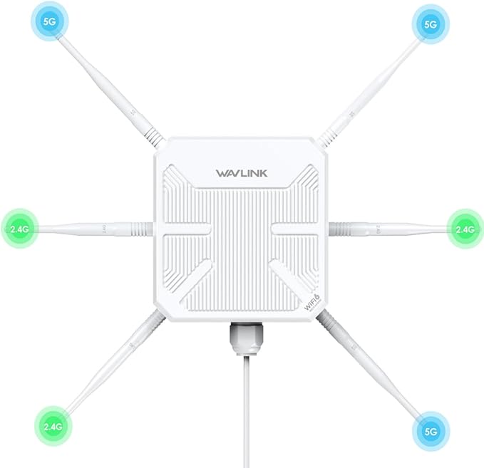 2026 AX3000 Outdoor WiFi 6 Extender, WAVLINK Long-Range WiFi Repeater/Access by WAVLINK%C2%AE