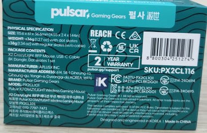 Pulsar Gaming Gears X2 Crazylight Wireless Gaming Mouse, Ultra Lightweight 1.27 - Image 11