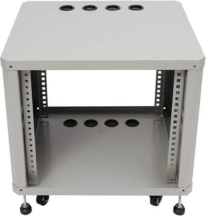 9U Stereo & Studio Rack with Wheels, Open Frame Audio Rack Cabinet, Rolling - Image 5