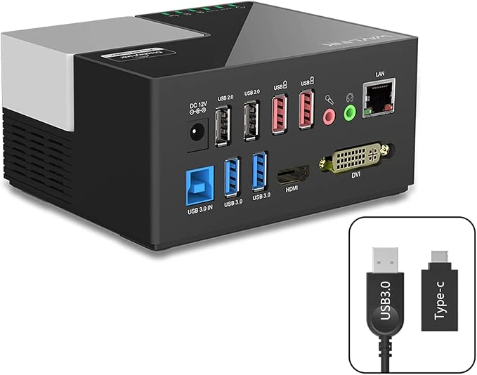 WAVLINK USB 3.0 Laptop Docking Station Dual Monitors, DisplayLink Computer Dock by WAVLINK%C2%AE