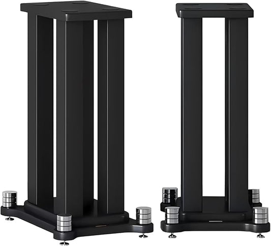 A Pair of Universal Speaker Stands, Heavy Duty Speaker Stands Holds Bookshelf by RAJYQODIS
