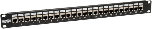 Tripp Lite 24-Port Cat6 / Cat5 Patch Panel STP Shielded RJ45 Ethernet 1U by TrippLite