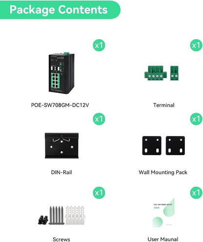 LINOVISION Industrial 8 Ports Gigabit Managed PoE Switch - Image 9