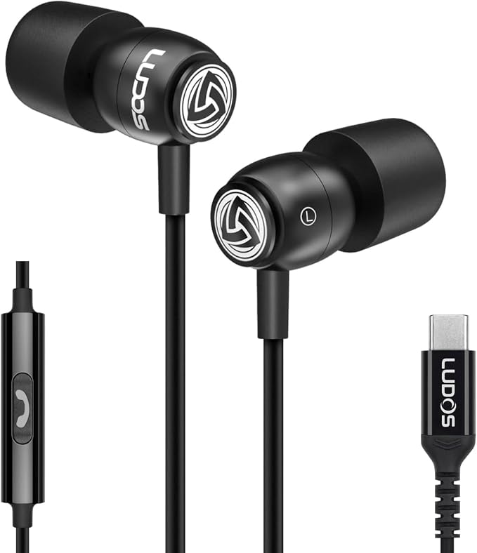 LUDOS Clamor USB C Headphones for iPhone 16 15 Pro Max Plus iPad Pro, 5 Years by Ludos
