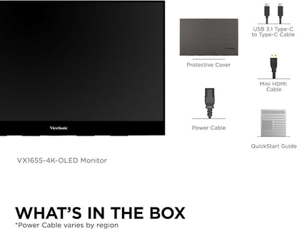 ViewSonic VX1655-4K-OLED 15.6 Inch 4K UHD Portable OLED Monitor - Image 6