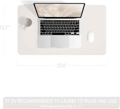 YSAGi Non-Slip Leather Desk Pad, Waterproof Laptop Computer Desk Keyboard Mat - Image 2