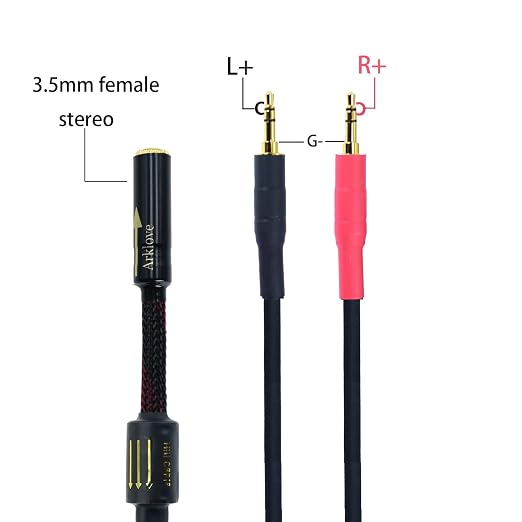 Arklove 15ft Shielded 1/8" aux Input 3.5mm Female to 2X 3.5 Output Splitter - Image 2