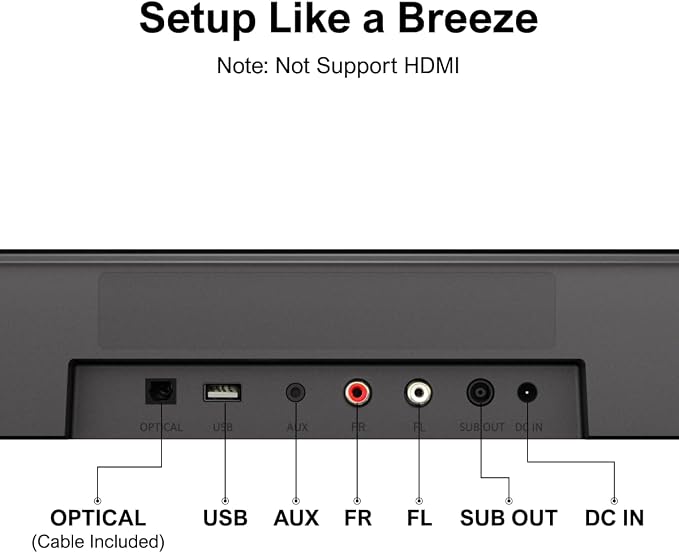 ULTIMEA 7.1ch Virtual Surround Sound Bar, Sound Bar - Image 6