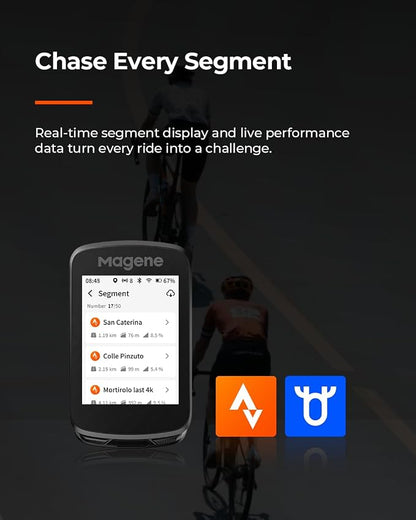 Magene C606 V2 Bike Computer GPS – 2.8" Color Touchscreen, Live Segments - Image 5