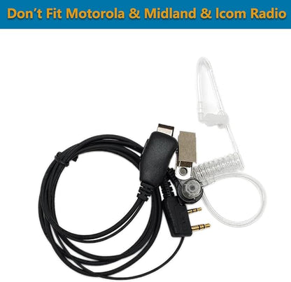 Walkie Talkies Earpieces with Mic 2 Pin Covert Air Acoustic Tube Headset - Image 2