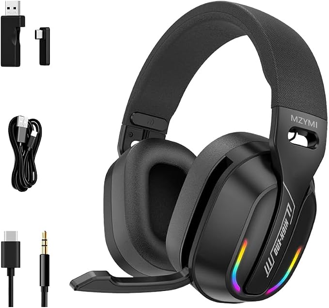 2.4GHz Wireless Gaming Headset for PC, Switch by MZYMI