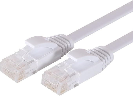 BUSOHE Cat6 Ethernet Cable 6FT 2Pack White, Cat-6 Flat RJ45 Computer Internet - Image 2