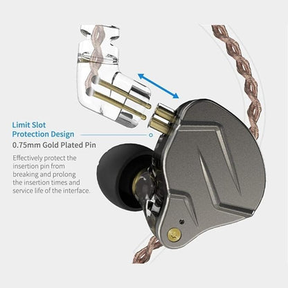 KZ ZSN Pro 1DD+1BA Dual Driver in Ear Earphones Noise-isolating in Ear Monitor - Image 7