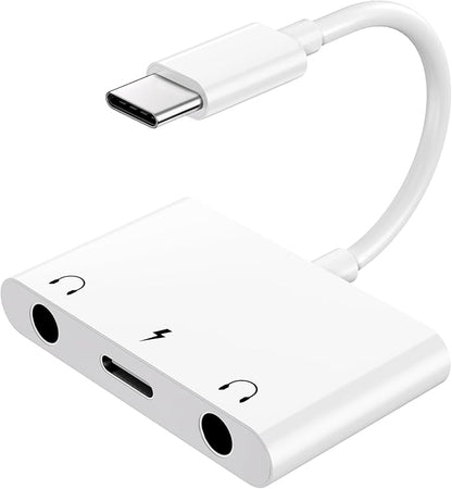 Headphone Adapter for iPad, Headphone Splitter for 2 Headphones, 3 in 1 USB C by INVERSENET