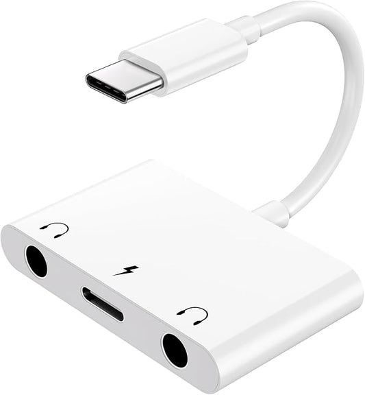Headphone Adapter for iPad, Headphone Splitter for 2 Headphones, 3 in 1 USB C by INVERSENET