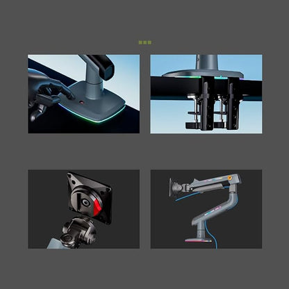 Gaming Monitor Arm for Flat/Ultrawide/Curved Monitors 32 to 60 inch, Heavy Duty - Image 6