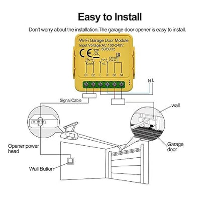 WiFi Garage Door Opener Controller, 1CH | Tuya Smart Life App, Remote Control - Image 6