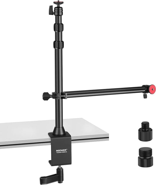 NEEWER Camera Desk Mount with Overhead C Amera Mounting Arm and 1/4" Ball Head by Neewer