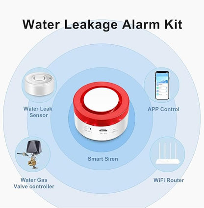 WiFi Water Leak Detector: Smart Water Sensor Alarm, 100dB Adjustable Alarm and - Image 8