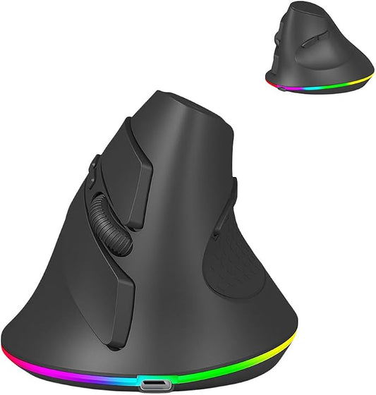 Wireless Mouse Bluetooth Rechargeable Dual Mode Ergonomic Vertical Large Carpal by SHARESUNSHINE