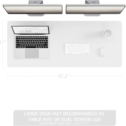 YSAGi Non-Slip Leather Desk Pad Long Size, Waterproof Laptop Computer Desk - Image 2