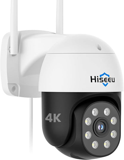 Hiseeu 4K 8MP Security Camera Outdoor, Wireless Home Security Camera by Hiseeu