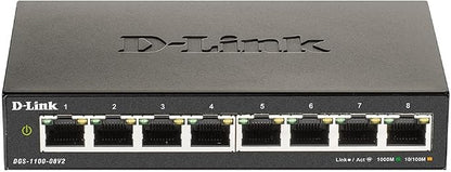 D-Link 8-Port Gigabit Smart Managed Ethernet Switch, IGMP Snooping, Sturdy Metal by D-Link