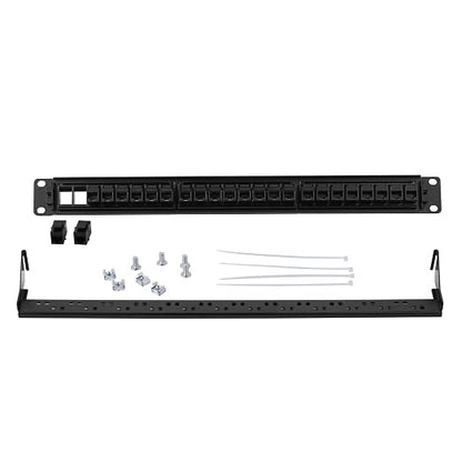 1 Pack 24-Port Cat6 Patch Panel - 10G Ready Rack-Mountable 1U Network Panel - Image 2