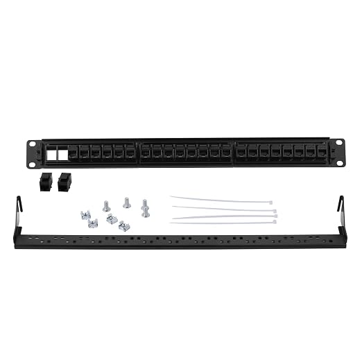 1 Pack 24-Port Cat6 Patch Panel - 10G Ready Rack-Mountable 1U Network Panel - Image 2